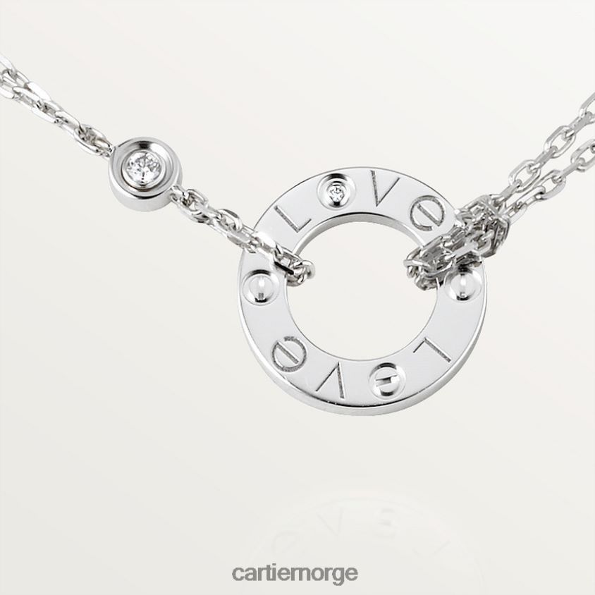 smykker Cartier kjærlighetskjede, 2 diamanter hvitt gull F4466N386