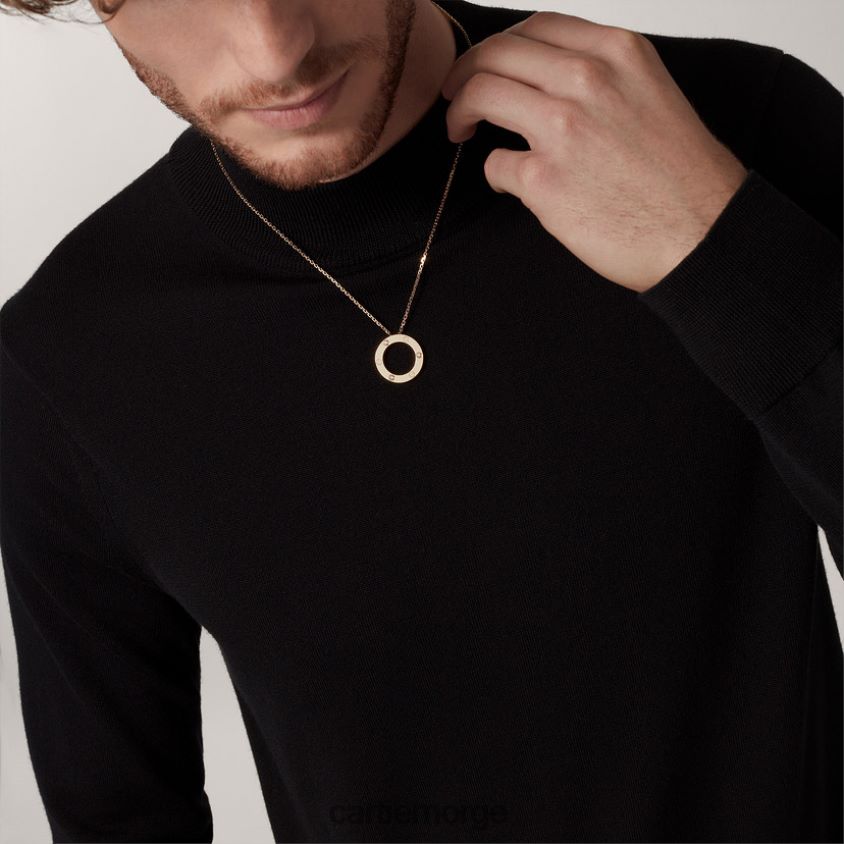 smykker Cartier kjærlighetskjede, 3 diamanter gult gull F4466N375