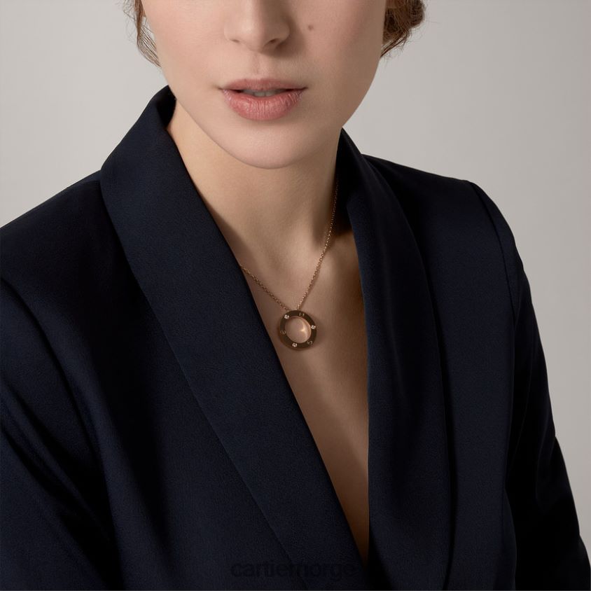 smykker Cartier kjærlighetskjede, 3 diamanter gult gull F4466N375