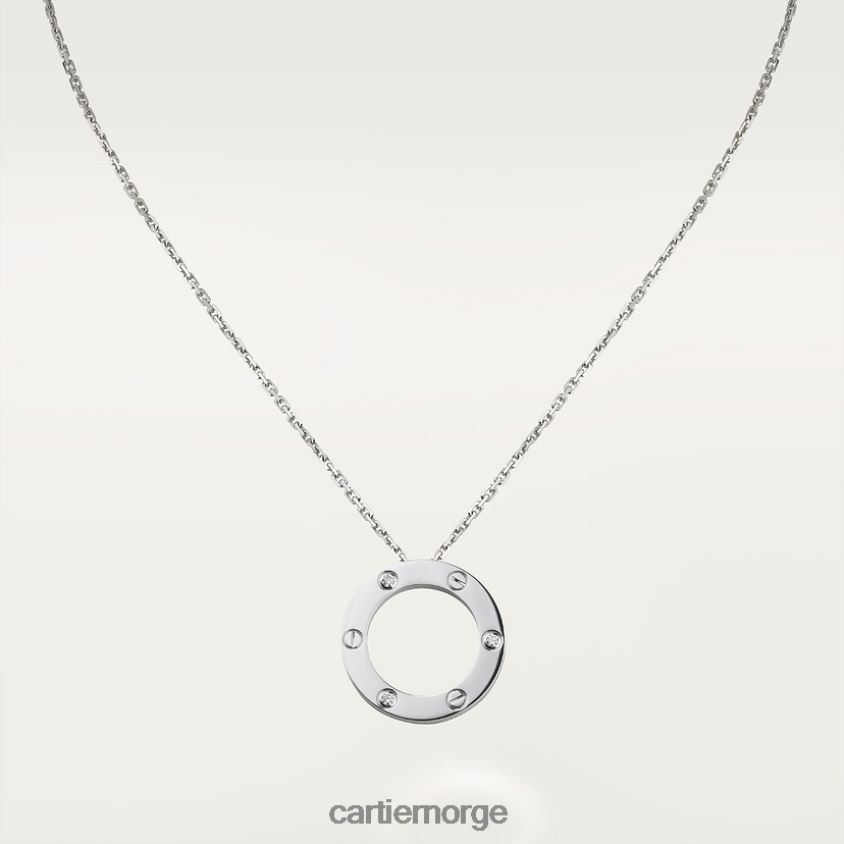 smykker Cartier kjærlighetskjede, 3 diamanter hvitt gull F4466N376