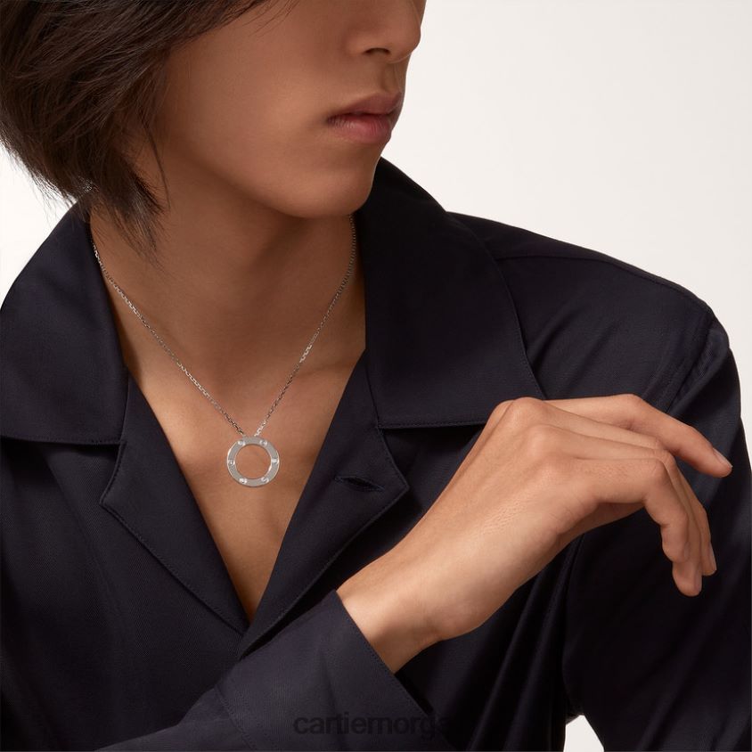 smykker Cartier kjærlighetskjede, 3 diamanter hvitt gull F4466N376