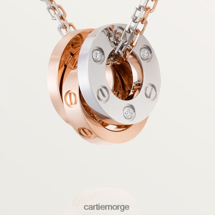 smykker Cartier kjærlighetskjede, 6 diamanter hvitt gull F4466N391