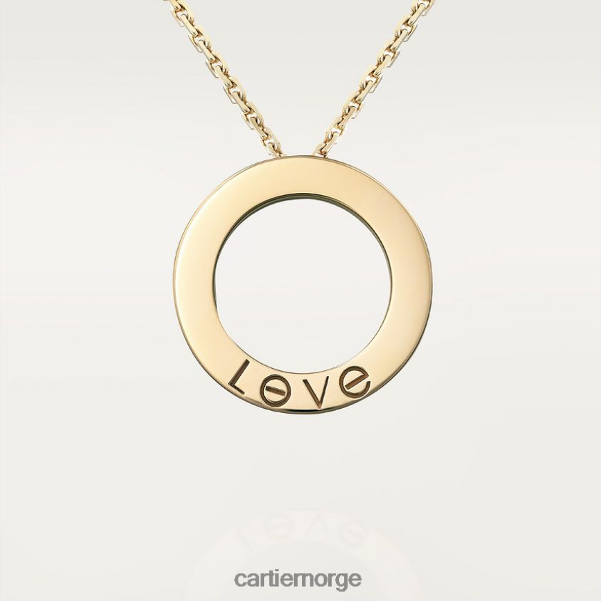 smykker Cartier kjærlighetskjede, diamantbelagt gult gull F4466N382