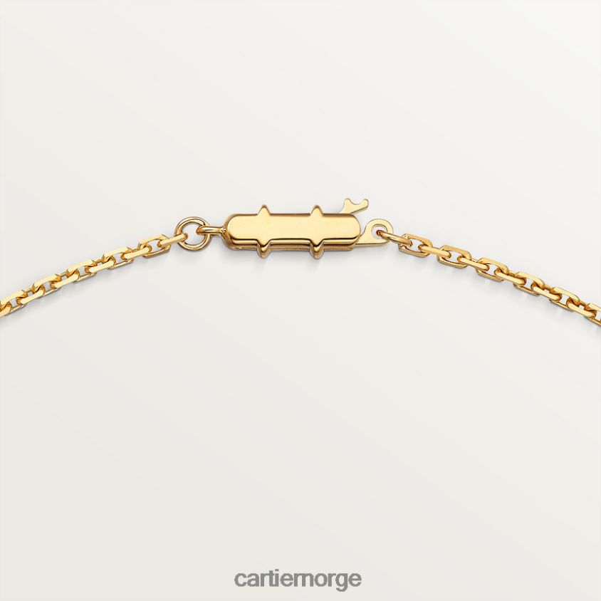 smykker Cartier kjærlighetskjede, diamantbelagt gult gull F4466N382