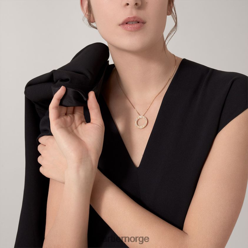 smykker Cartier kjærlighetskjede, diamantbelagt gult gull F4466N382