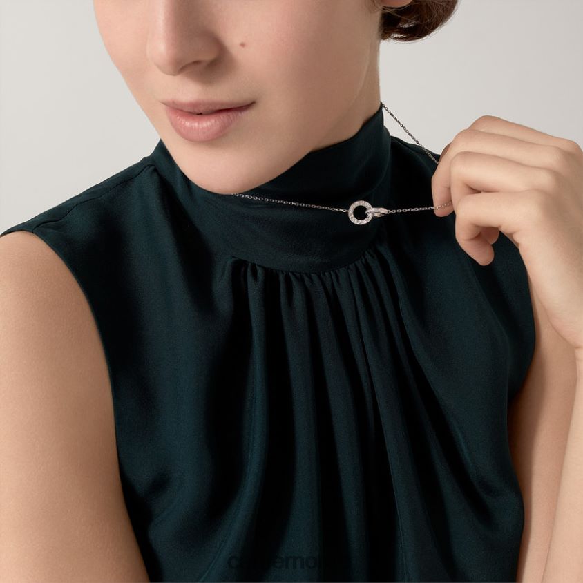 smykker Cartier kjærlighetskjede, diamantbelagt hvitt gull F4466N396