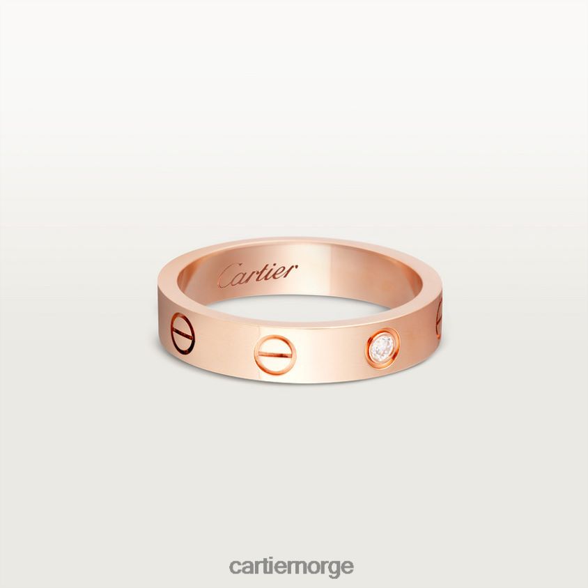smykker Cartier elsker bryllup band, 1 diamant Rose gull F4466N15