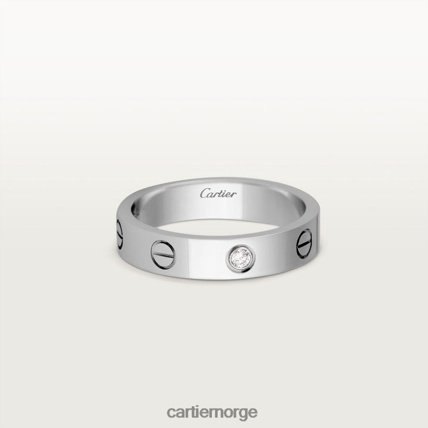smykker Cartier elsker bryllup band, 1 diamant hvitt gull F4466N16