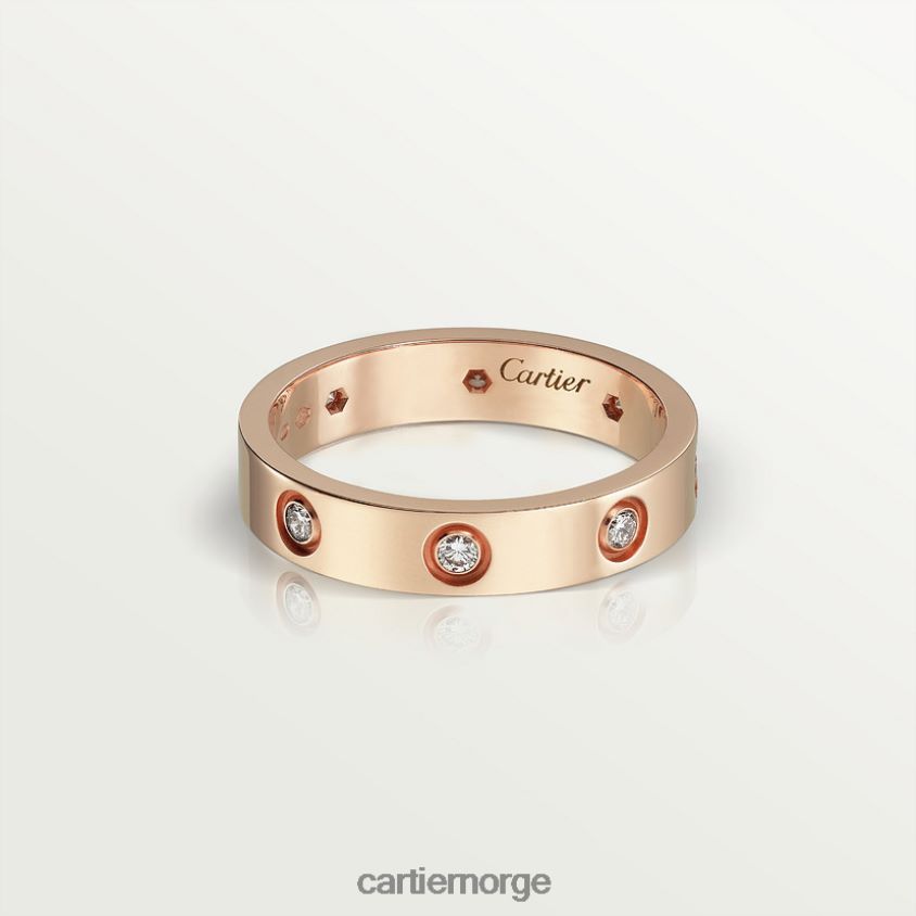 smykker Cartier elsker bryllup band, 8 diamanter Rose gull F4466N25