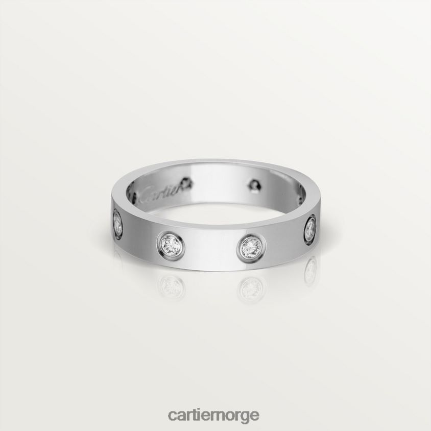 smykker Cartier elsker bryllup band, 8 diamanter hvitt gull F4466N26