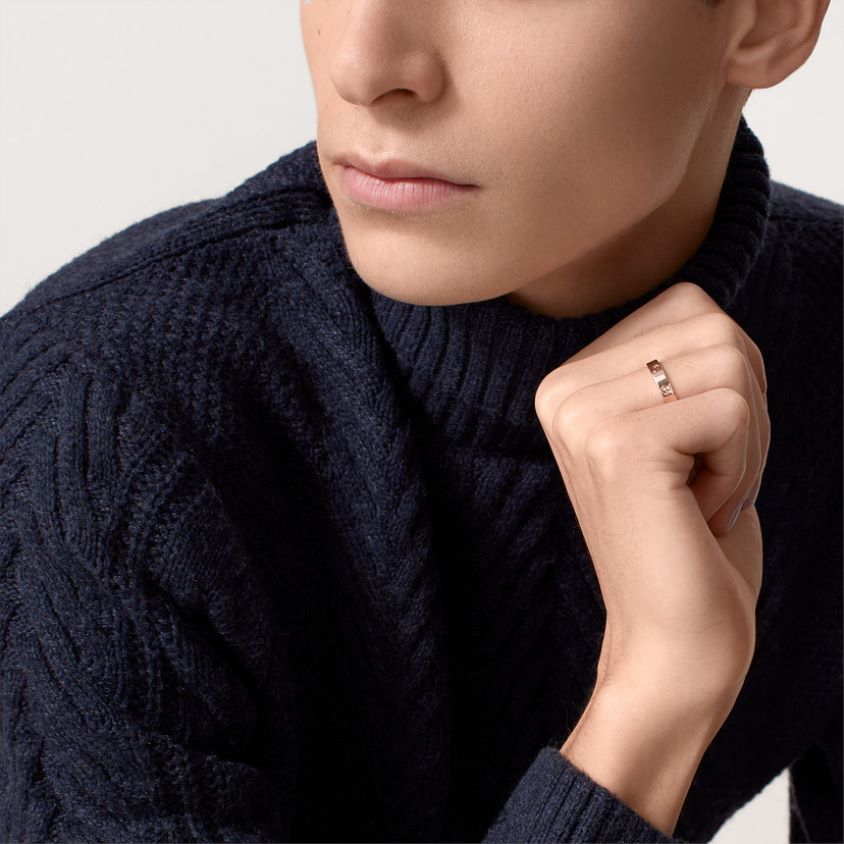 smykker Cartier elsker bryllup band Rose gull F4466N3