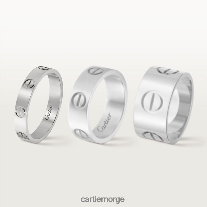 smykker Cartier elsker bryllup band hvitt gull F4466N2