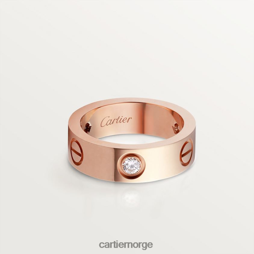 smykker Cartier kjærlighetsring, 3 diamanter Rose gull F4466N23