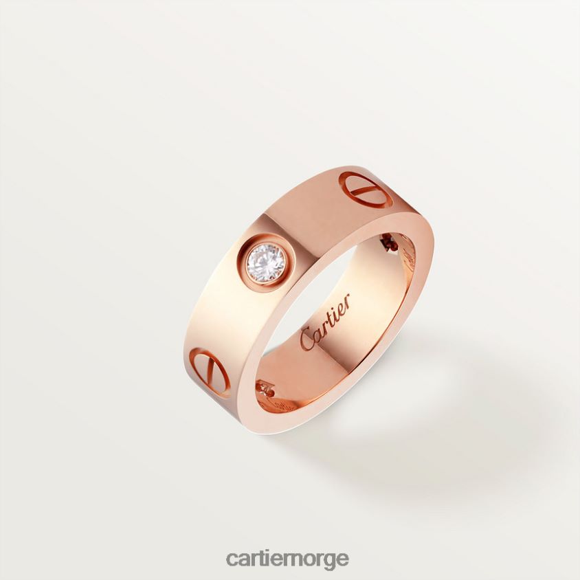 smykker Cartier kjærlighetsring, 3 diamanter Rose gull F4466N23