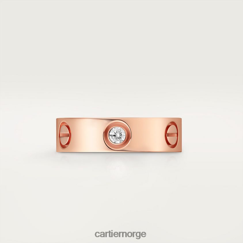 smykker Cartier kjærlighetsring, 3 diamanter Rose gull F4466N23
