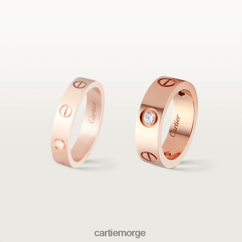 smykker Cartier kjærlighetsring, 3 diamanter Rose gull F4466N23