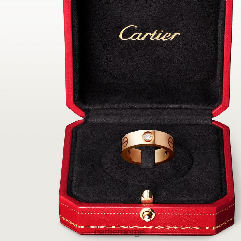 smykker Cartier kjærlighetsring, 3 diamanter Rose gull F4466N23