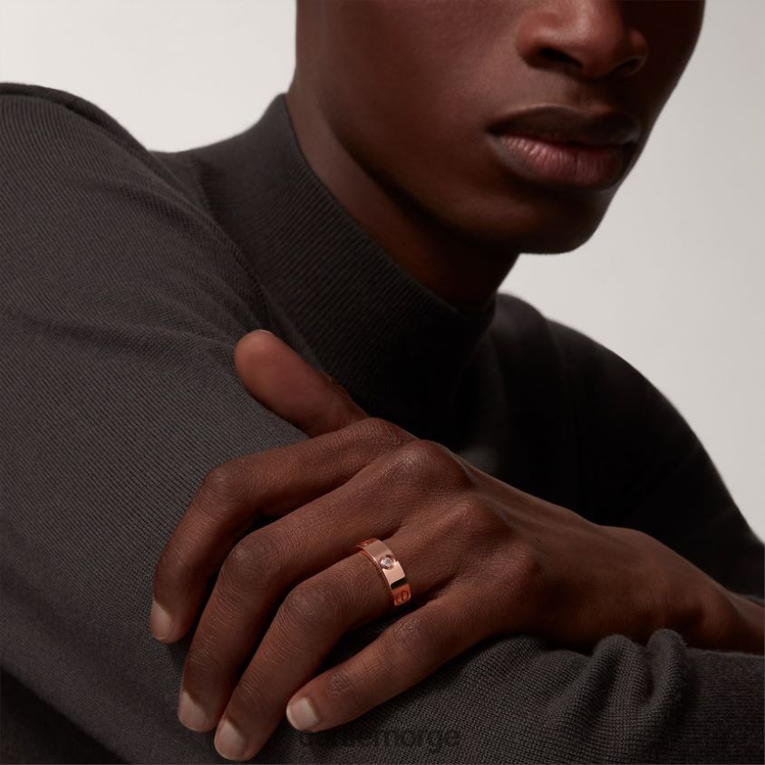 smykker Cartier kjærlighetsring, 3 diamanter Rose gull F4466N23