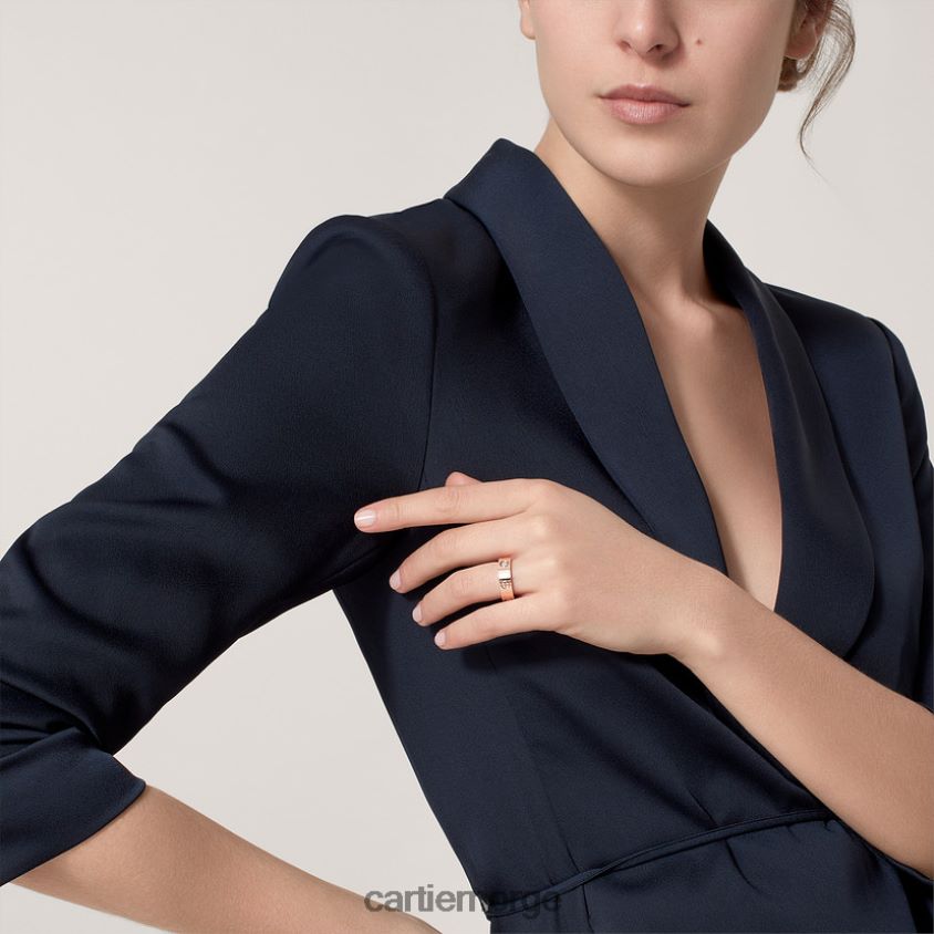 smykker Cartier kjærlighetsring, 3 diamanter Rose gull F4466N23