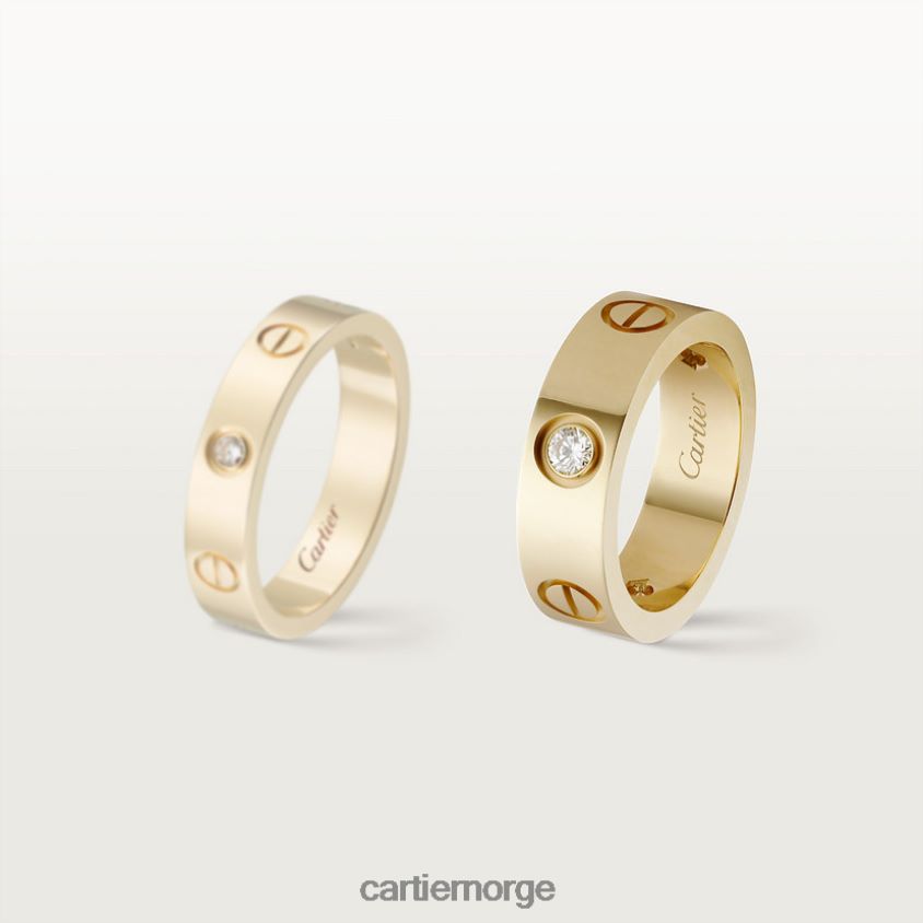 smykker Cartier kjærlighetsring, 3 diamanter gult gull F4466N12