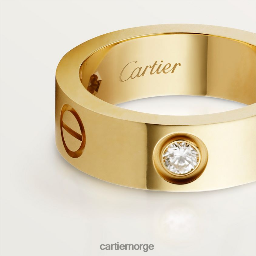 smykker Cartier kjærlighetsring, 3 diamanter gult gull F4466N12
