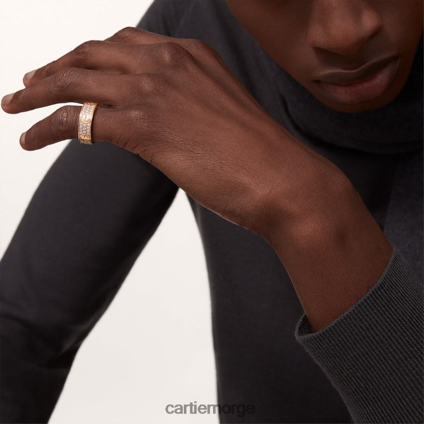 smykker Cartier kjærlighetsring, diamantbelagt Rose gull F4466N30