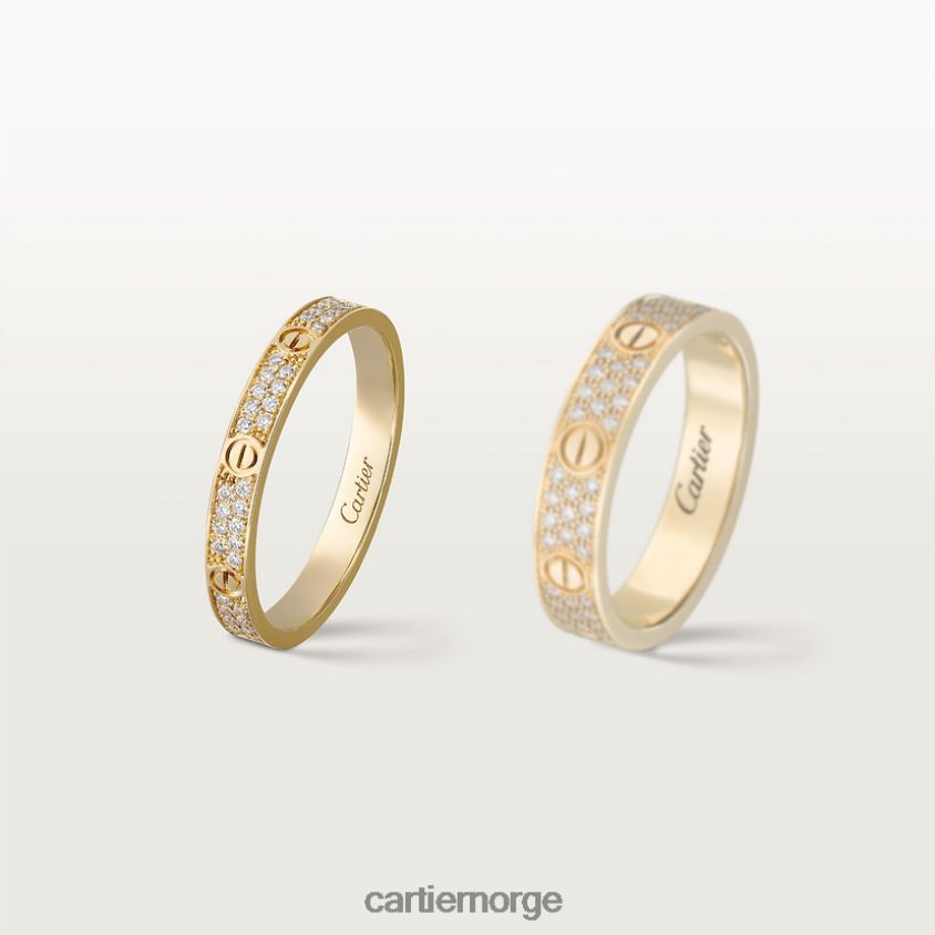 smykker Cartier kjærlighetsring, liten modell gult gull F4466N8
