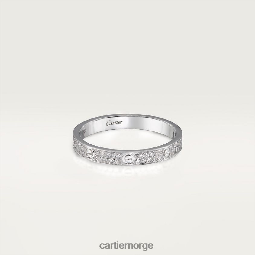 smykker Cartier kjærlighetsring, liten modell hvitt gull F4466N9