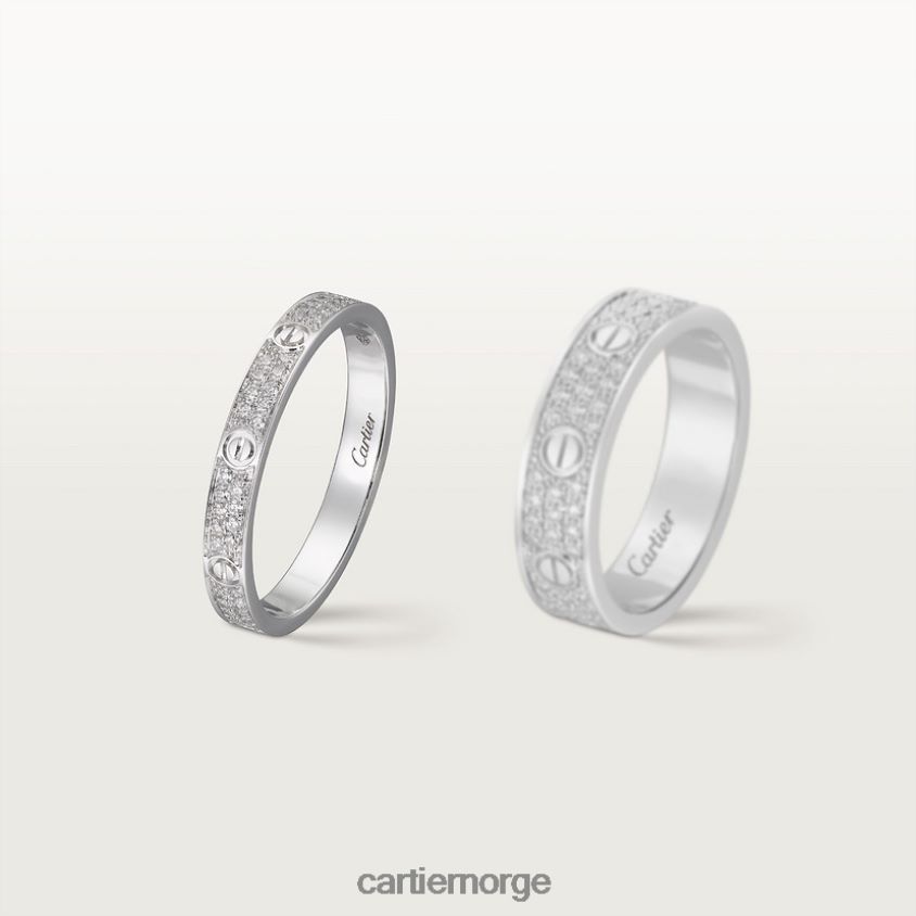 smykker Cartier kjærlighetsring, liten modell hvitt gull F4466N9