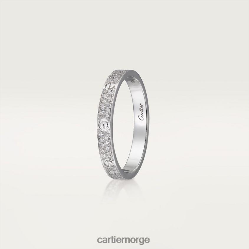smykker Cartier kjærlighetsring, liten modell hvitt gull F4466N9