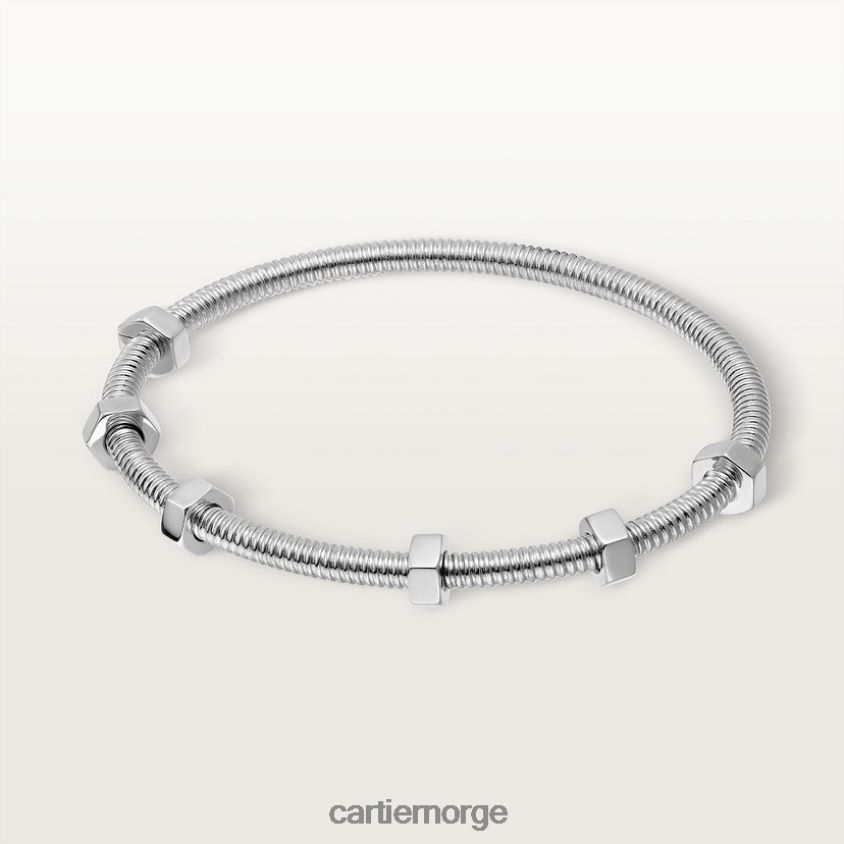 smykker Cartier ecrou armbånd hvitt gull F4466N291