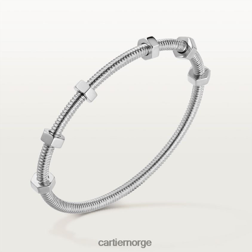 smykker Cartier ecrou armbånd hvitt gull F4466N291