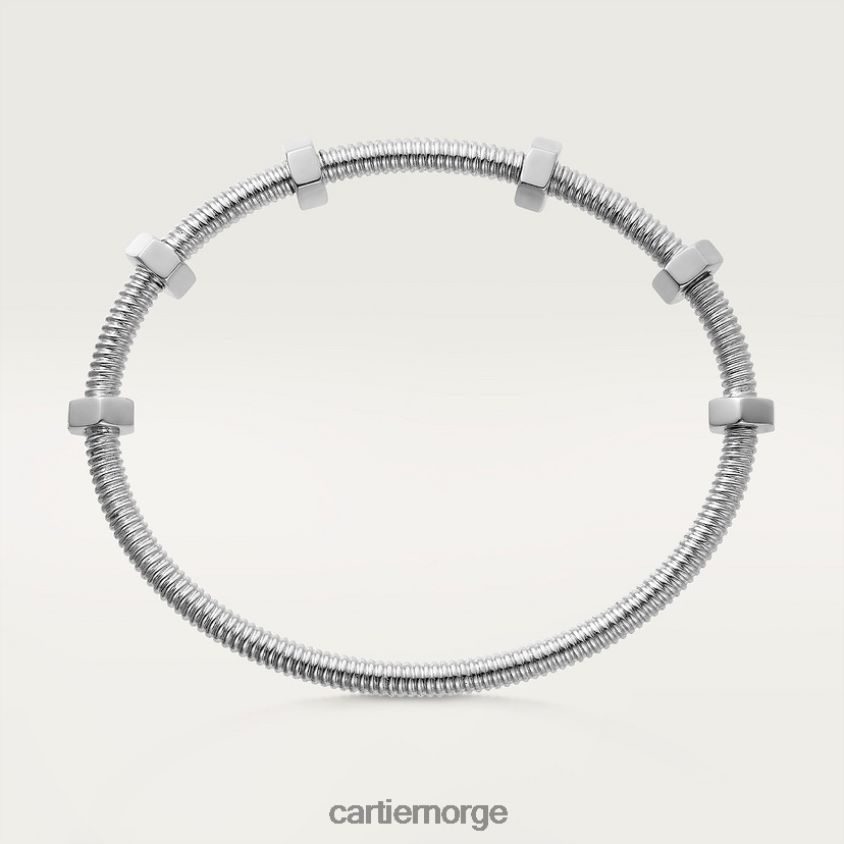 smykker Cartier ecrou armbånd hvitt gull F4466N291