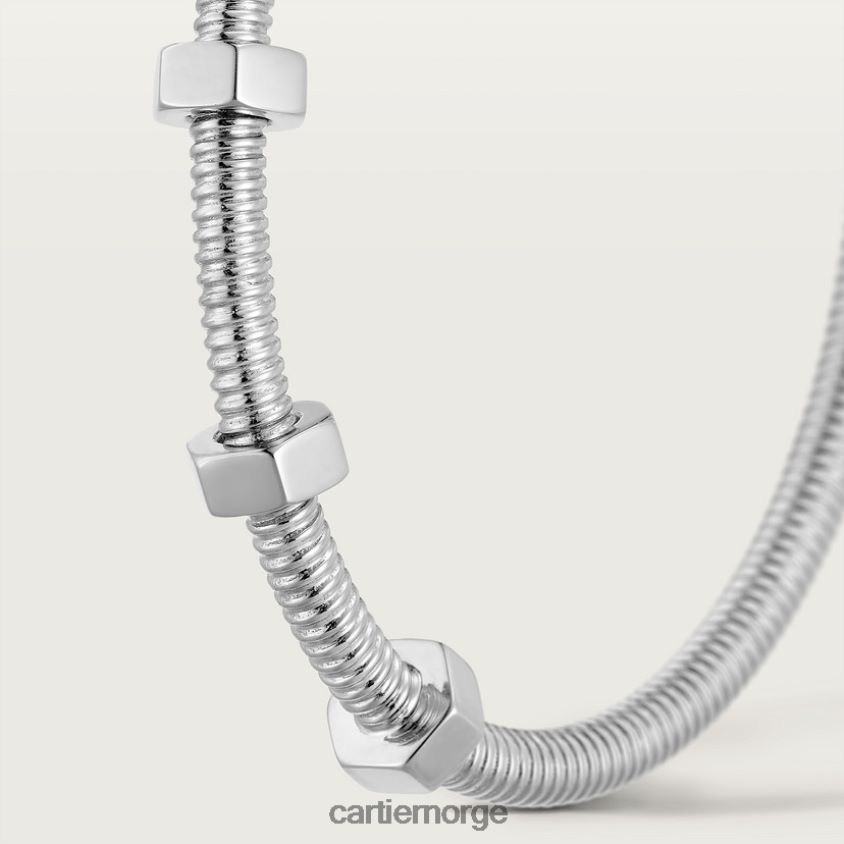 smykker Cartier ecrou armbånd hvitt gull F4466N291