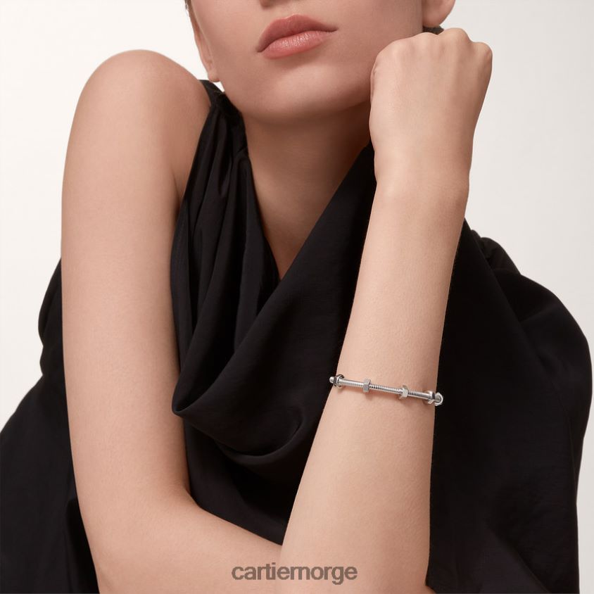 smykker Cartier ecrou armbånd hvitt gull F4466N291