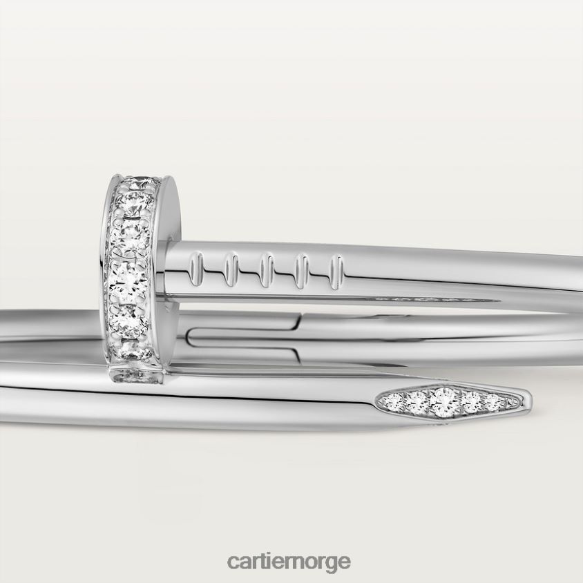 smykker Cartier juste un clou armbånd hvitt gull F4466N202