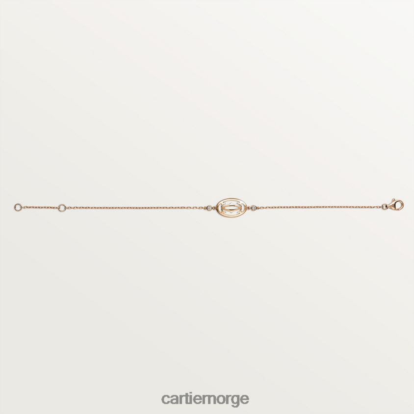 smykker Cartier logo armbånd Rose gull F4466N354