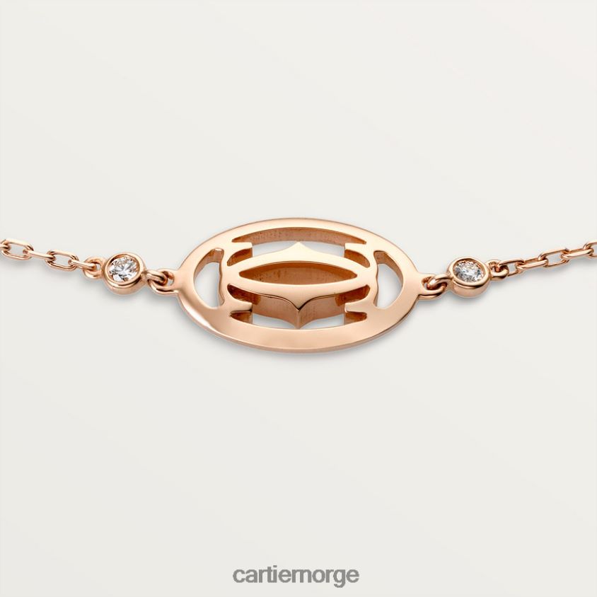 smykker Cartier logo armbånd Rose gull F4466N354