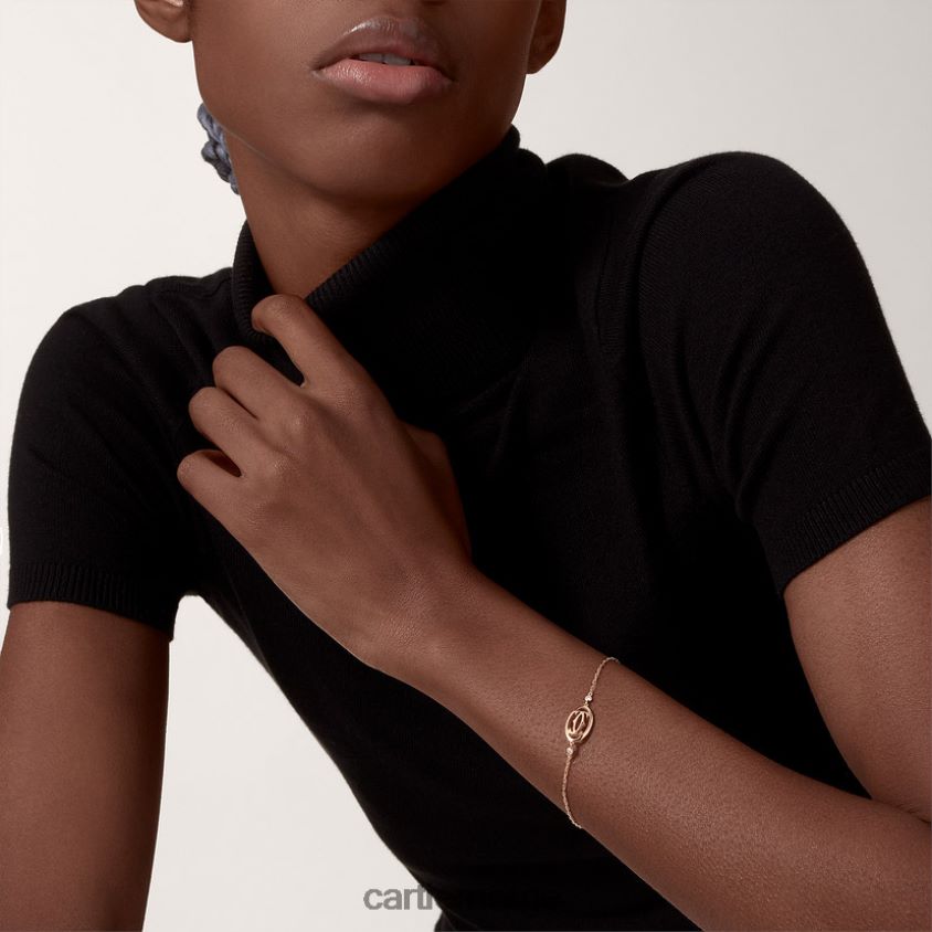 smykker Cartier logo armbånd Rose gull F4466N354