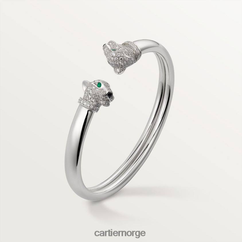 smykker Cartier panter armbånd hvitt gull F4466N245