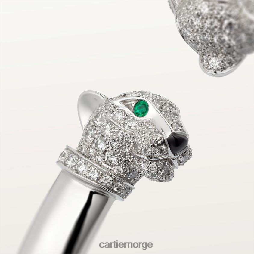 smykker Cartier panter armbånd hvitt gull F4466N245