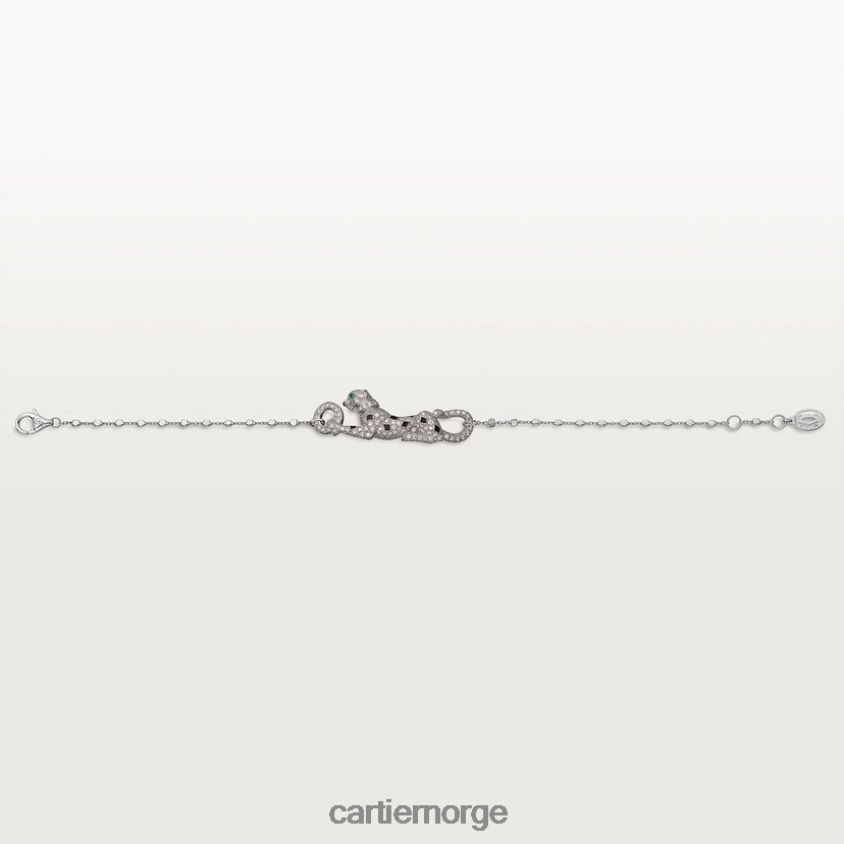 smykker Cartier panter armbånd hvitt gull F4466N255