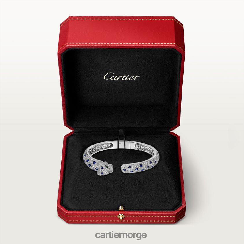 smykker Cartier panter armbånd hvitt gull F4466N259