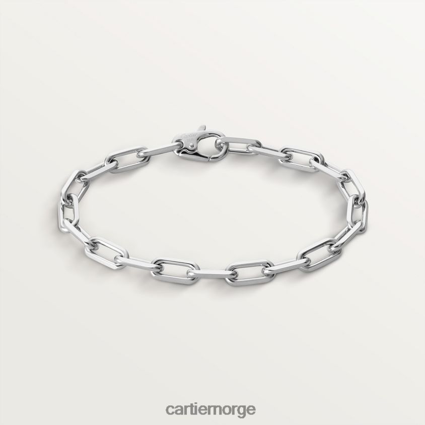 smykker Cartier santos armbånd hvitt gull F4466N337