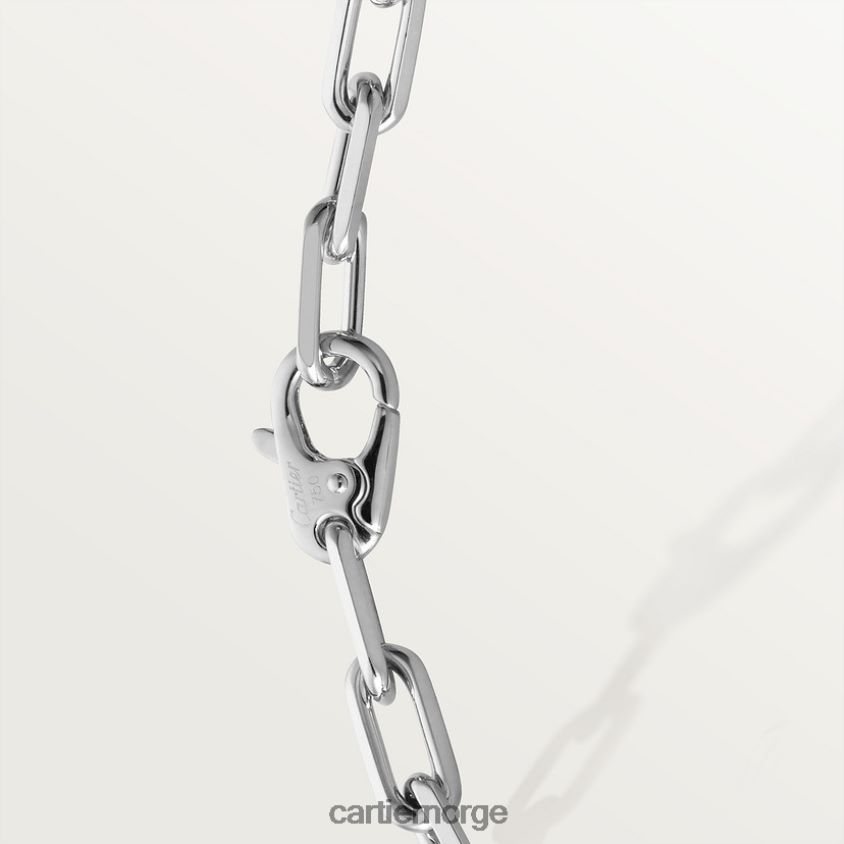 smykker Cartier santos armbånd hvitt gull F4466N337