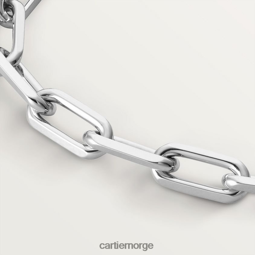 smykker Cartier santos armbånd hvitt gull F4466N337