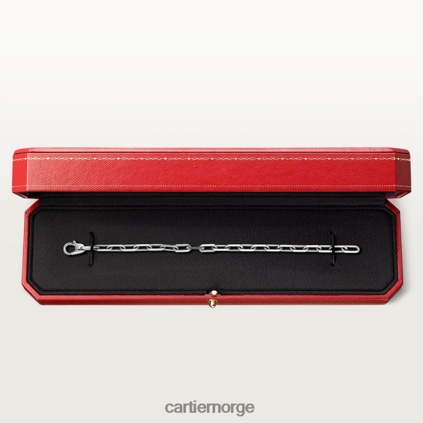 smykker Cartier santos armbånd hvitt gull F4466N337