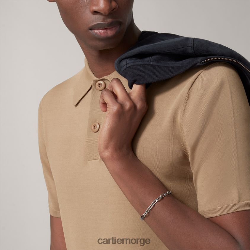 smykker Cartier santos armbånd hvitt gull F4466N337