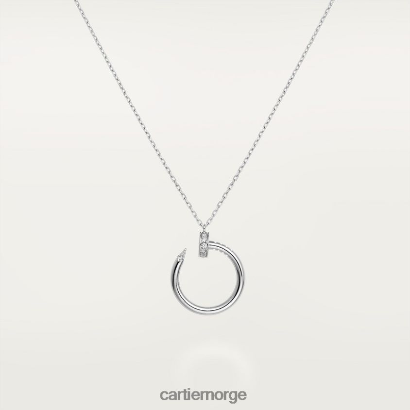 smykker Cartier juste un clou kjede hvitt gull F4466N422