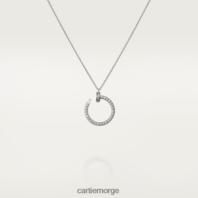 smykker Cartier juste un clou kjede hvitt gull F4466N434